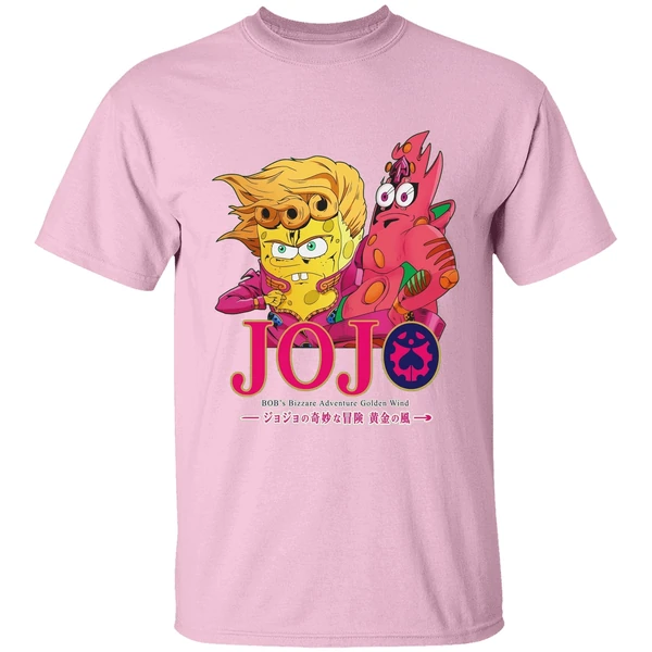 sponge giorno bobs bizarre adventure golden wind shirt lightpink