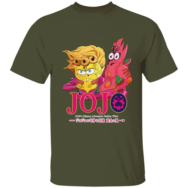 Sponge Giorno Bobs Bizarre Adventure Golden Wind Shirt - Image 4