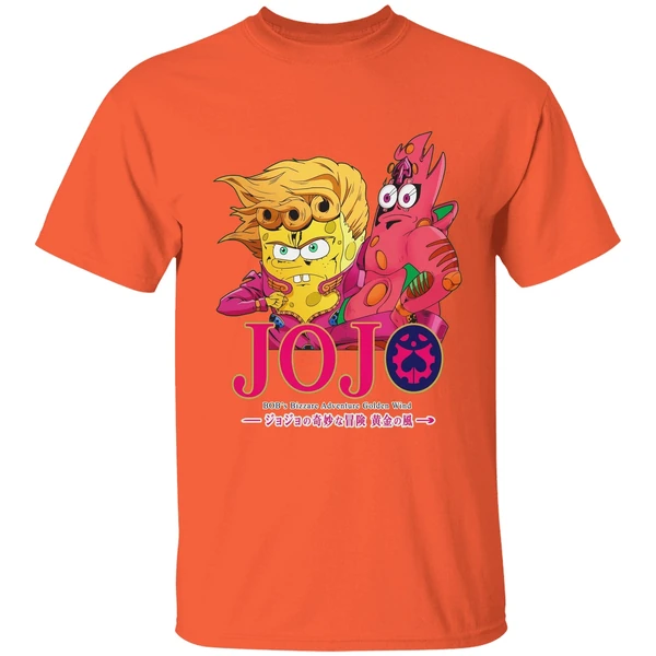 sponge giorno bobs bizarre adventure golden wind shirt orange
