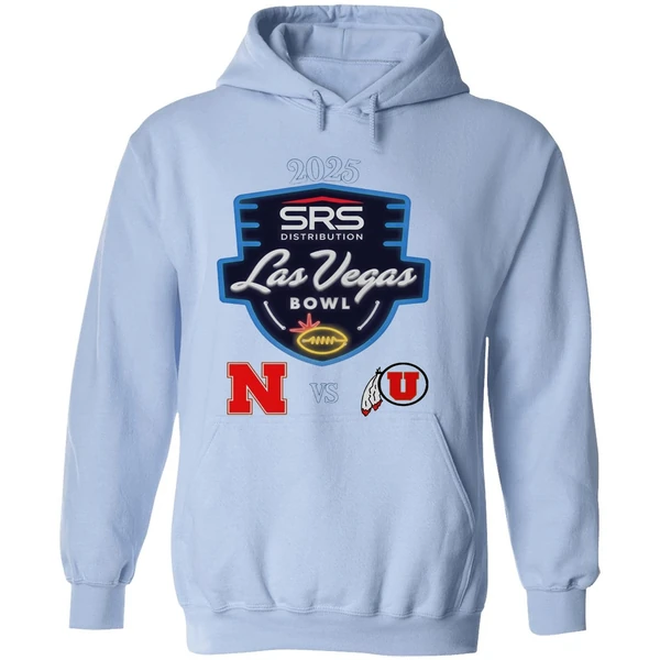 Srs Distribution Las Vegas Bowl 2025 Utah Utes Vs Nebraska Cornhuskers Logo Hoodie - Image 4