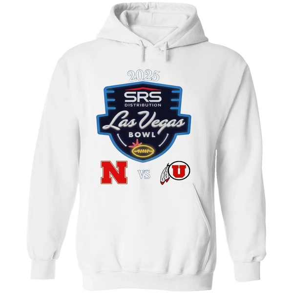 Srs Distribution Las Vegas Bowl 2025 Utah Utes Vs Nebraska Cornhuskers Logo Hoodie - Image 8