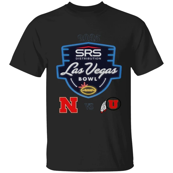 Srs Distribution Las Vegas Bowl 2025 Utah Utes Vs Nebraska Cornhuskers Logo Shirt