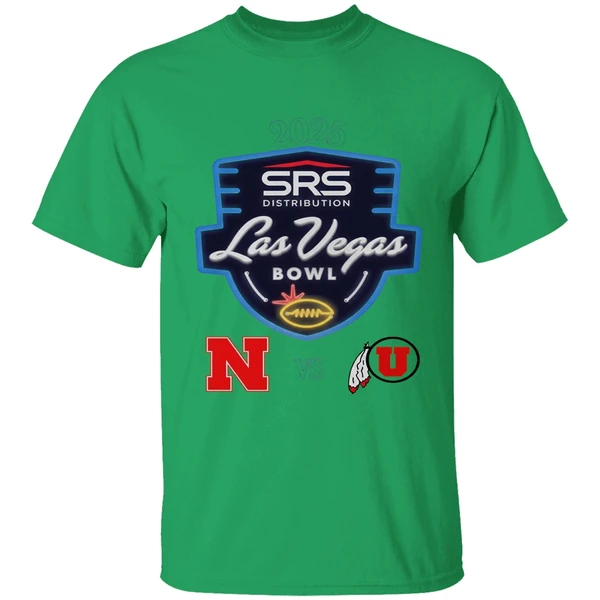 Srs Distribution Las Vegas Bowl 2025 Utah Utes Vs Nebraska Cornhuskers Logo Shirt - Image 2