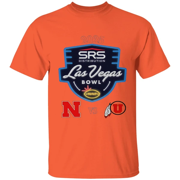 Srs Distribution Las Vegas Bowl 2025 Utah Utes Vs Nebraska Cornhuskers Logo Shirt - Image 6