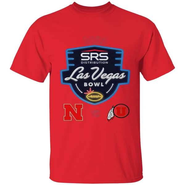 Srs Distribution Las Vegas Bowl 2025 Utah Utes Vs Nebraska Cornhuskers Logo Shirt - Image 7