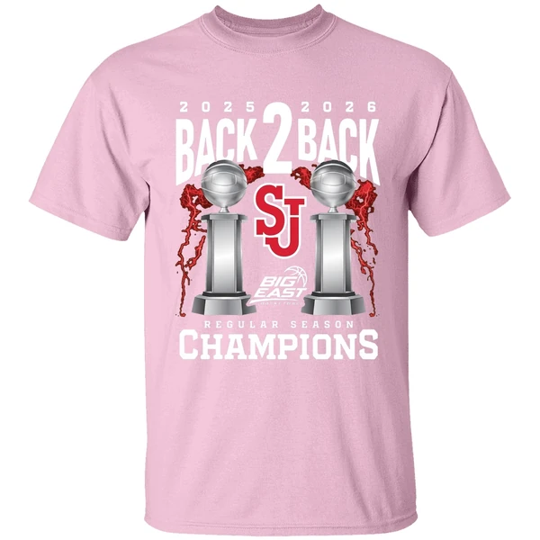 st johns mens basketball 2025 26 big east back to back regular shirt lightpink