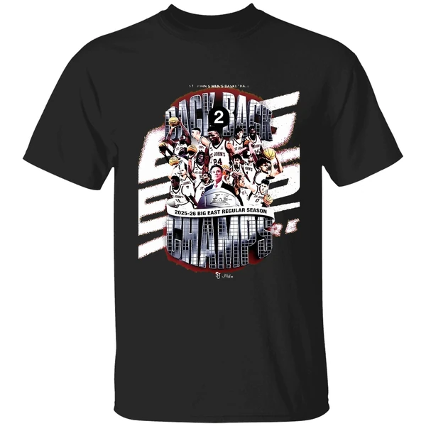 St Johns Red Storm Big East Back To Back Regular Season Champions 2025 2026 Shirt