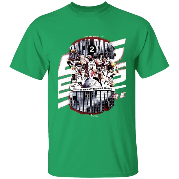 St Johns Red Storm Big East Back To Back Regular Season Champions 2025 2026 Shirt - Image 2