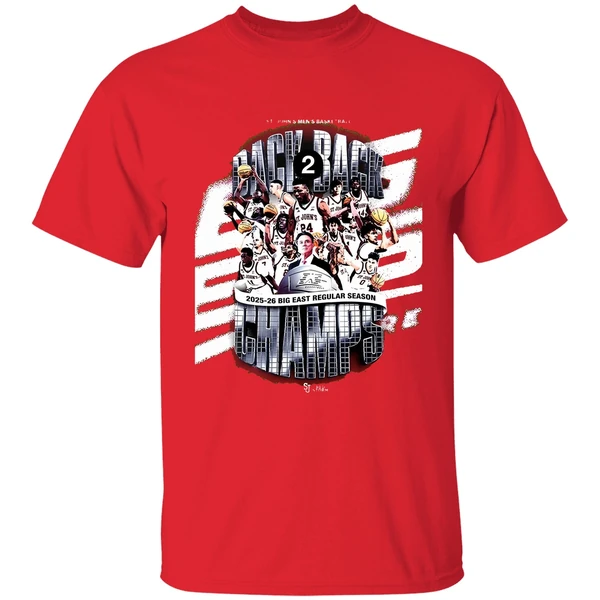 St Johns Red Storm Big East Back To Back Regular Season Champions 2025 2026 Shirt - Image 7