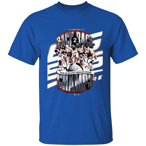 St Johns Red Storm Big East Back To Back Regular Season Champions 2025 2026 Shirt - Image 8