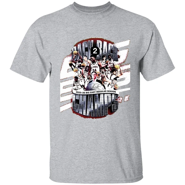 St Johns Red Storm Big East Back To Back Regular Season Champions 2025 2026 Shirt - Image 9