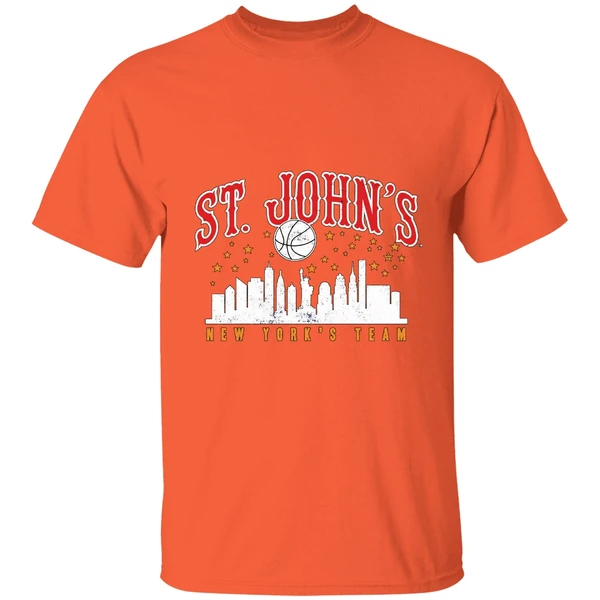 st johns red storm new yorks team city skyline shirt orange