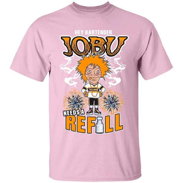 St Louis Blues Hey Bartender Jobu Needs A Refill Shirt - Image 3