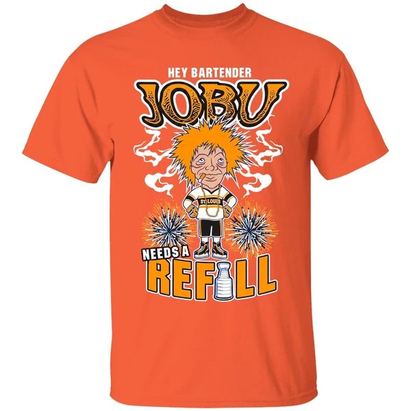 St Louis Blues Hey Bartender Jobu Needs A Refill Shirt - Image 6