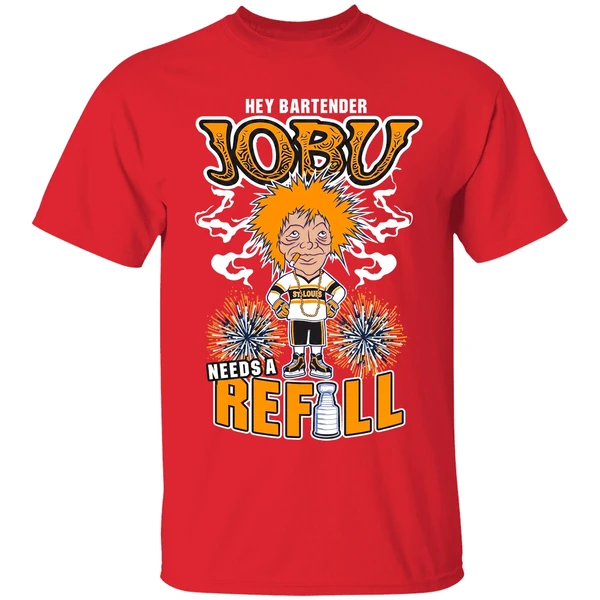 St Louis Blues Hey Bartender Jobu Needs A Refill Shirt - Image 7