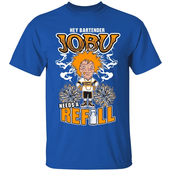St Louis Blues Hey Bartender Jobu Needs A Refill Shirt - Image 8
