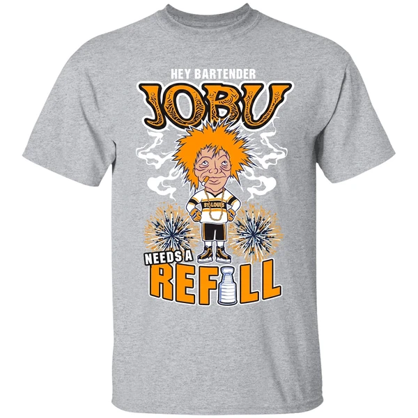 St Louis Blues Hey Bartender Jobu Needs A Refill Shirt - Image 9