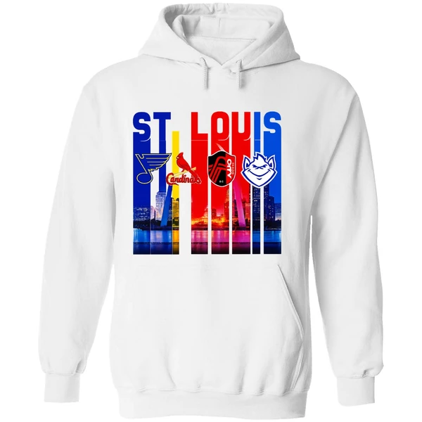 St Louis City Skyline St Louis Blues St Louis Cardinals St Louis City Sc Hoodie - Image 8