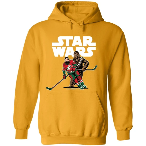 Star Wars Night Carolina Hurricanes Chewbacca Playing Hockey Hoodie