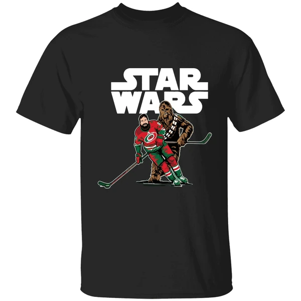 Star Wars Night Carolina Hurricanes Chewbacca Playing Hockey Shirt