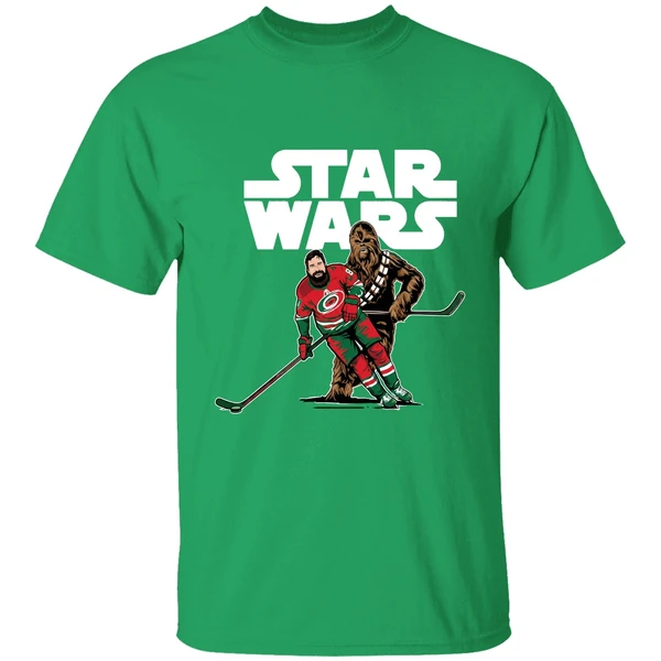 Star Wars Night Carolina Hurricanes Chewbacca Playing Hockey Shirt - Image 2