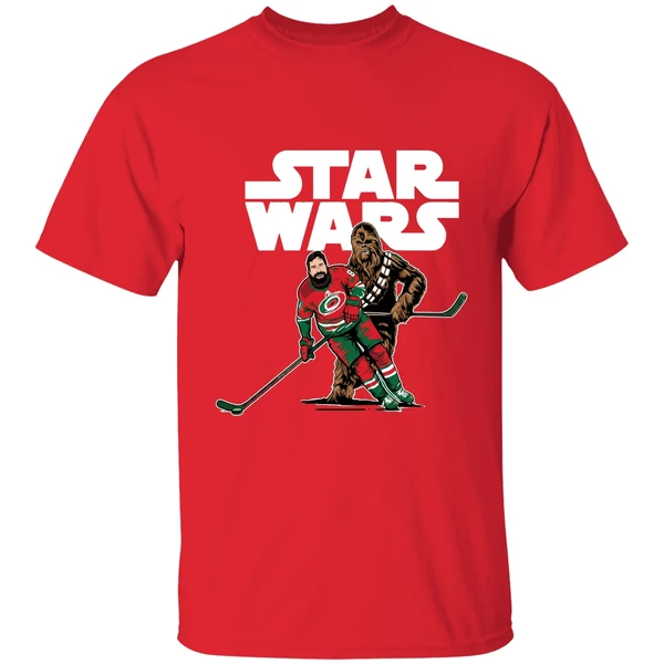 Star Wars Night Carolina Hurricanes Chewbacca Playing Hockey Shirt - Image 7