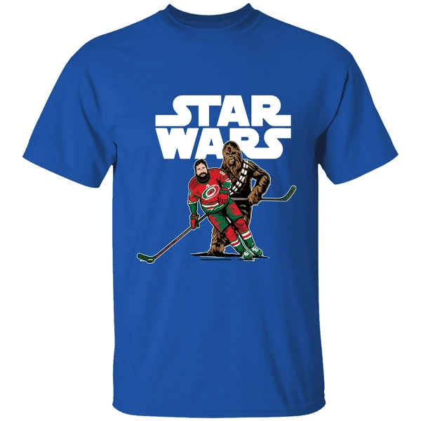 Star Wars Night Carolina Hurricanes Chewbacca Playing Hockey Shirt - Image 8