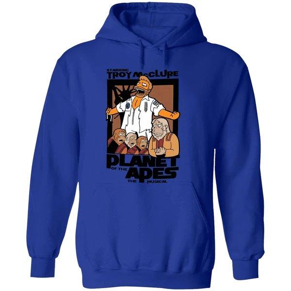Starring Troy Mcclure Planet Of The Apes The Musical Hoodie - Image 7