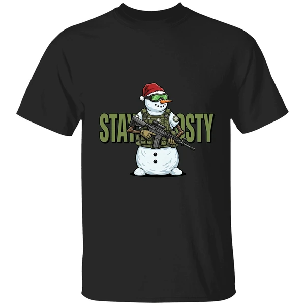 Stay Frosty Snowman Gun Christmas Shirt