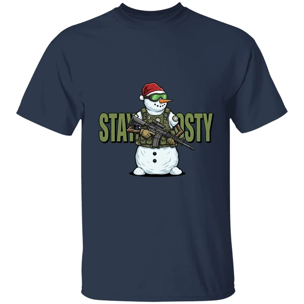 Stay Frosty Snowman Gun Christmas Shirt - Image 5