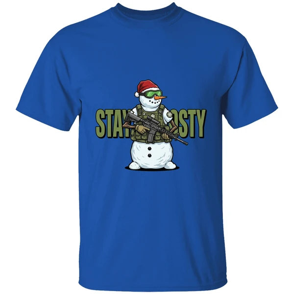 Stay Frosty Snowman Gun Christmas Shirt - Image 8