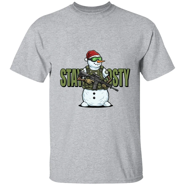 Stay Frosty Snowman Gun Christmas Shirt - Image 9
