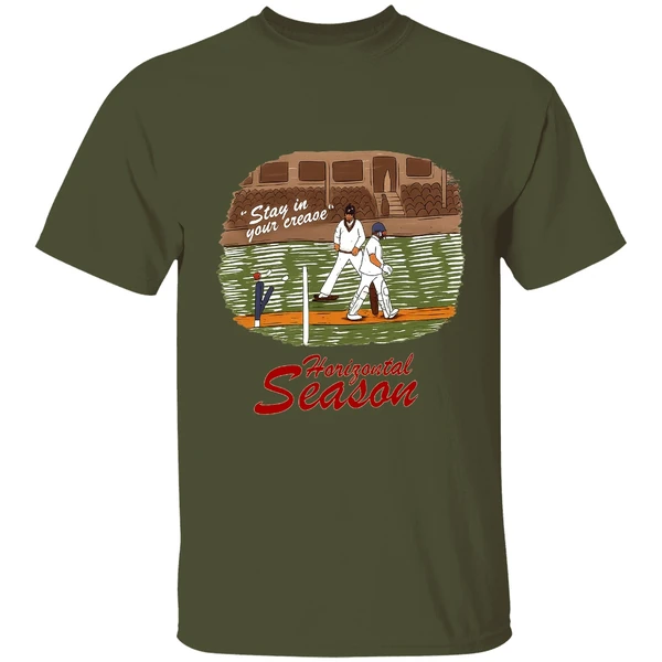 Stay In Your Crease Horizontal Season Cricket Scene Shirt - Image 3