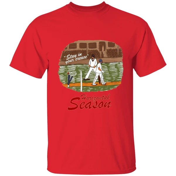 Stay In Your Crease Horizontal Season Cricket Scene Shirt - Image 6