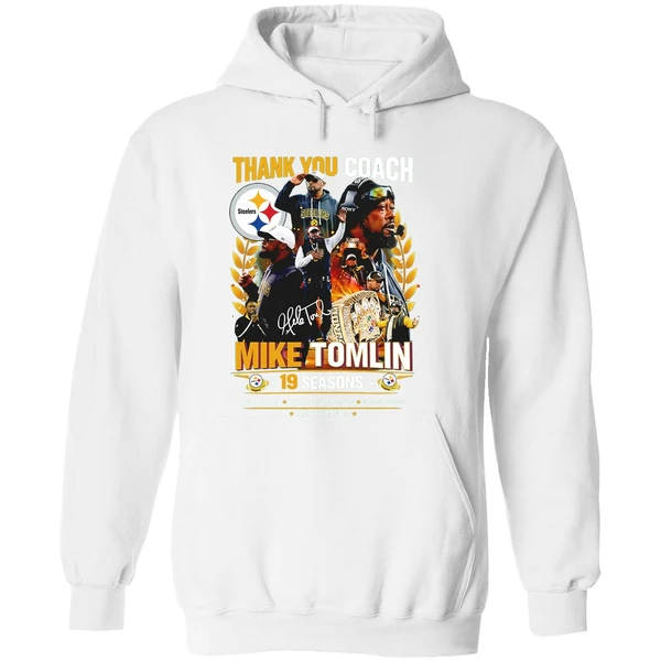 Steelers Thank You Coach Mike Tomlin 19 Seasons 2007 2025 Hoodie - Image 8