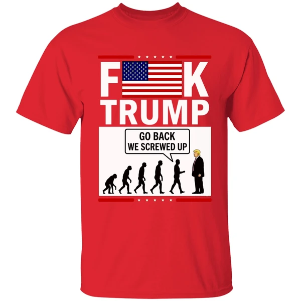 Stephen Colbert Fuck Trump Go Back We Screwed Up American Flag Shirt - Image 7