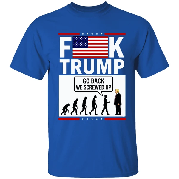 Stephen Colbert Fuck Trump Go Back We Screwed Up American Flag Shirt - Image 8
