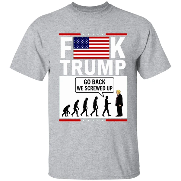 Stephen Colbert Fuck Trump Go Back We Screwed Up American Flag Shirt - Image 9