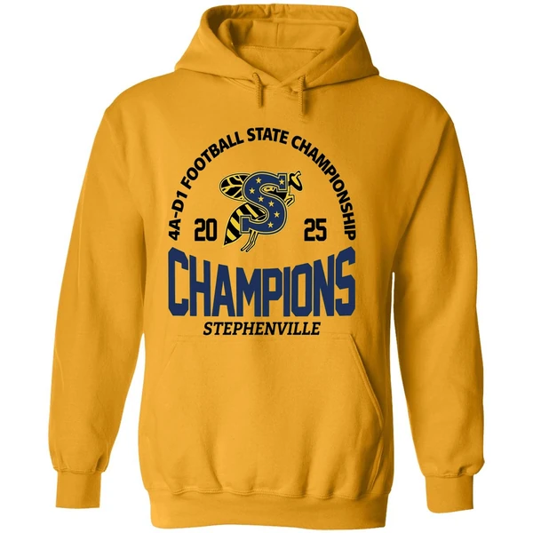 Stephenville Yellow Jackets 2025 Champions Hoodie