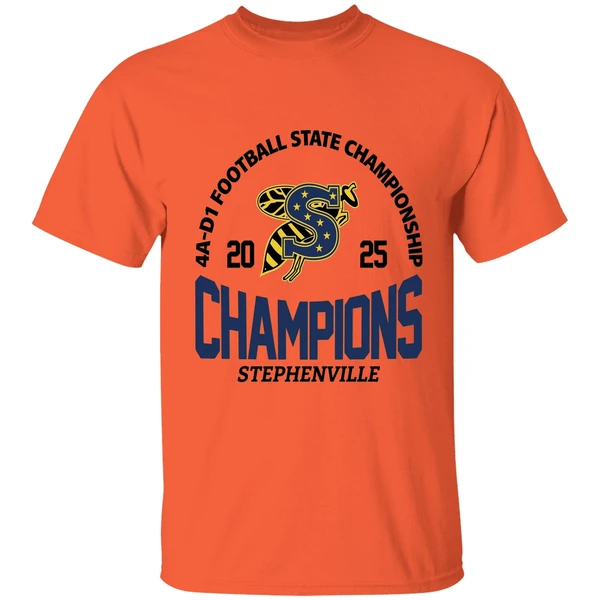 stephenville yellow jackets 2025 champions shirt orange