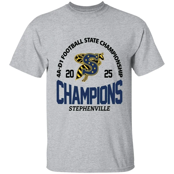 stephenville yellow jackets 2025 champions shirt sportgrey