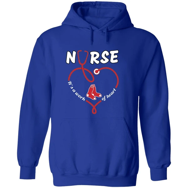 Stethoscope Nurse Boston Red Sox Its A Work Of Heart Hoodie - Image 7