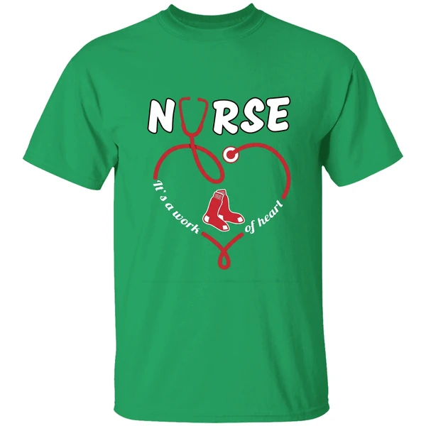 Stethoscope Nurse Boston Red Sox Its A Work Of Heart Shirt - Image 2