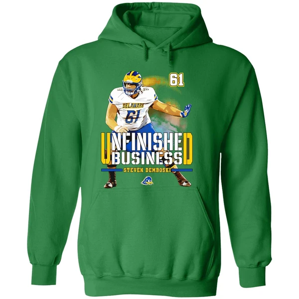 Steven Demboski Delaware Football Ncaa Unfinished Business Hoodie - Image 2