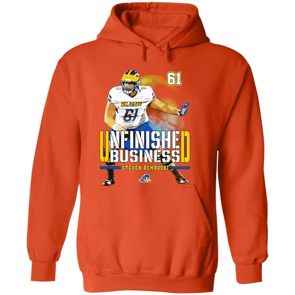 Steven Demboski Delaware Football Ncaa Unfinished Business Hoodie - Image 6