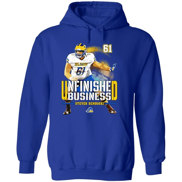 Steven Demboski Delaware Football Ncaa Unfinished Business Hoodie - Image 7