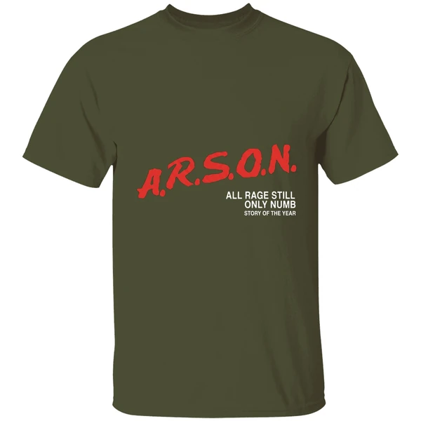 story of the year arson all rage still only numb shirt militarygreen