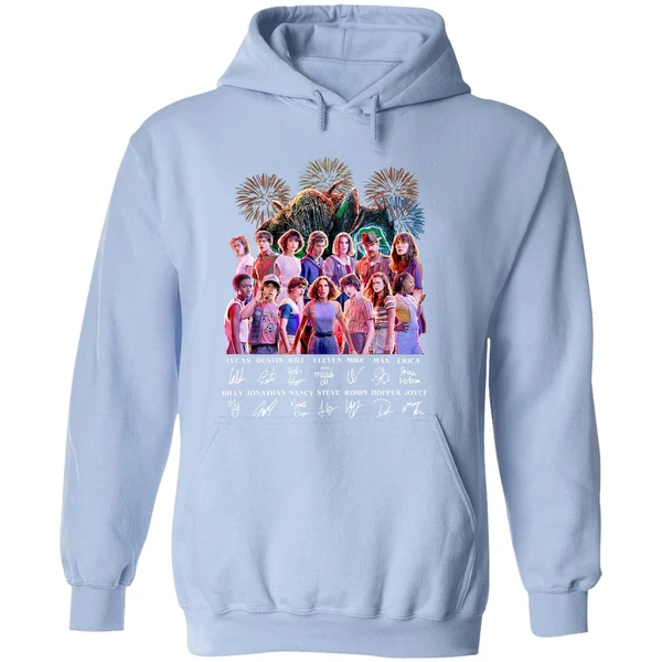 Stranger Things 3 All Character Signature Hoodie - Image 4