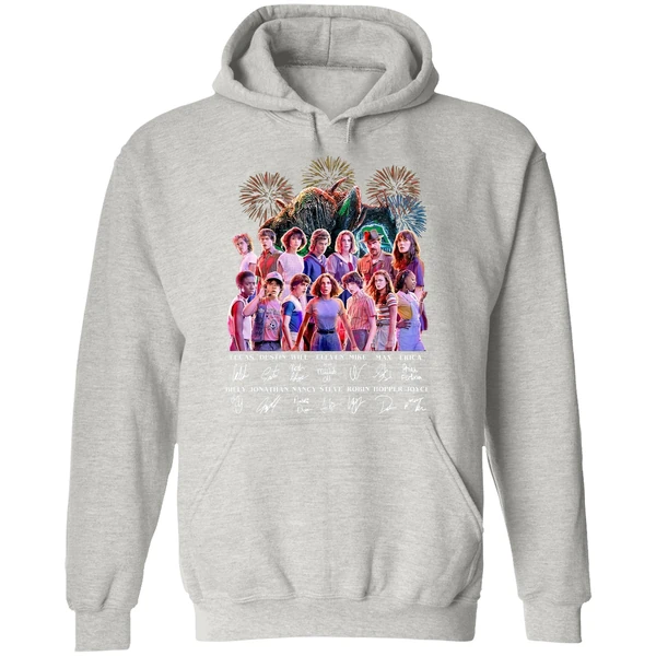 Stranger Things 3 All Character Signature Hoodie - Image 9