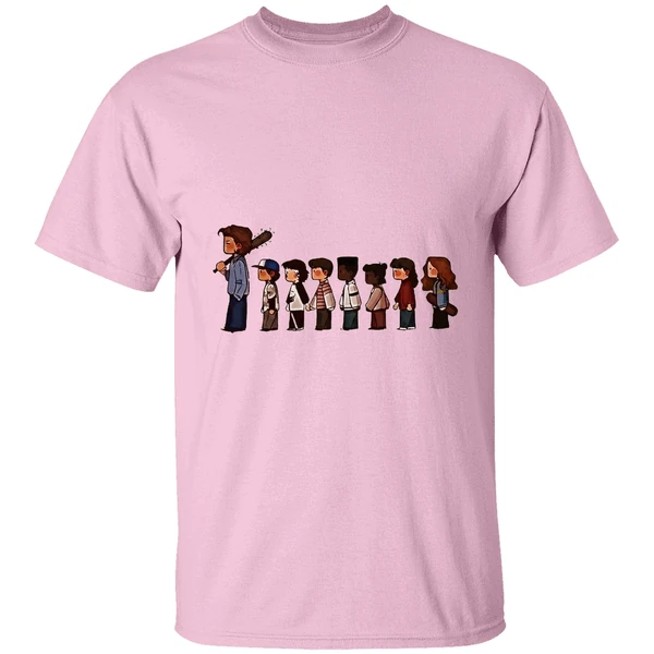 Stranger Things 5 Characters Cartoon Shirt - Image 2